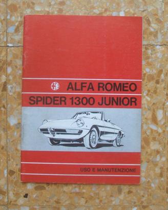 USO MANUTENZIONE ALFA ROMEO SPIDER 1300 JUNIOR 71.