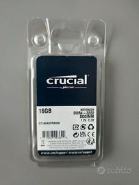 Ram Crucial by Micron da 16GB Nuova