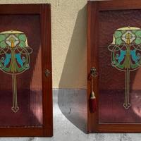 Coppia di ante in stile liberty