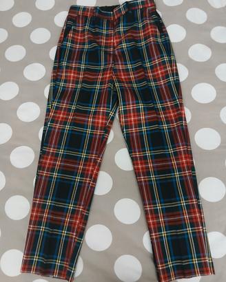 pantaloni scozzesi donna
