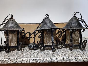Lampade da esterno in ferro battuto
