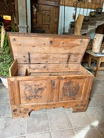 Cassapanca Tirolese fine '700 cirmolo