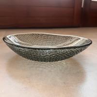 Ciotola in vetro lavorato grigio fumé