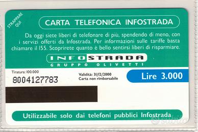 Schede Telef. Infostrada serie "Group Olivetti"