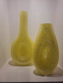 vasi  vetro corroso Murano glass anni 50/60  