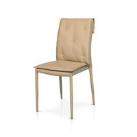 Sedia Tortora Rivestita Metallo Sedile Ecopelle