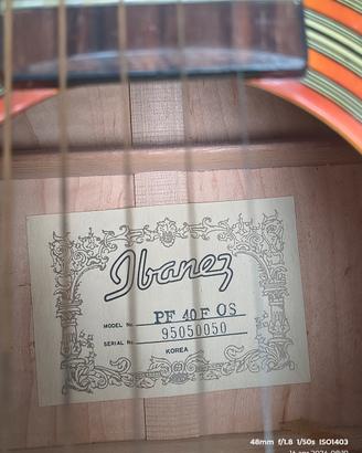 chitarra acustica Ibanez PF 40F OF