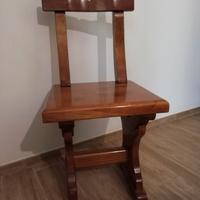 sedia rustica da cucina in legno massello