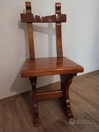 sedia rustica da cucina in legno massello