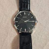 Orologio Guess nero con cinturino in pelle- Usato