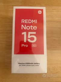 XIAOMI Redmi Note 15 Pro 5G 12 + 512GB Nero NUOVO