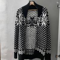Cardigan intrecciato uomo fantasia invernale