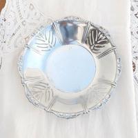 Vassoio centrotavola portapane acciaio intarsiato