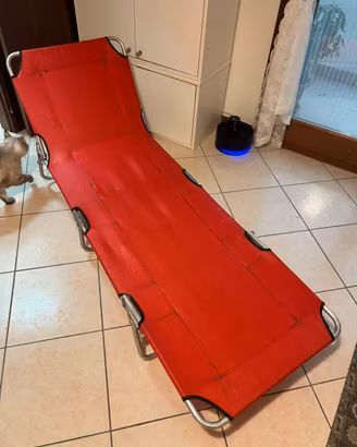 Sdraio lettino da spiaggia portatile 175x56cm