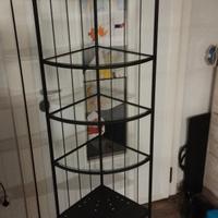 mensola scaffale ripiani  mobile angolare vetro
