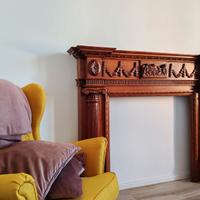 Cornice Camino in Legno Massello