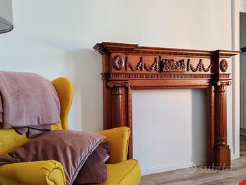 Cornice Camino in Legno Massello