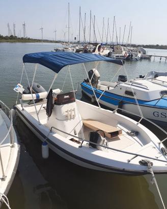 Barca open 4,50 mt con motore Yamaha J 25cv