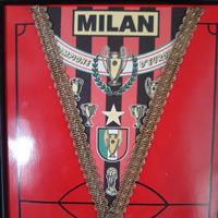 Quadro con orologio squadra calcio Milan