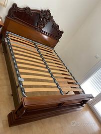 Letto in noce e radica + rete