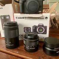 Canon M50 + 15 45 + 55 200 + Adattatore EF EF M
