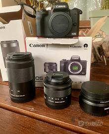 Canon M50 + 15 45 + 55 200 + Adattatore EF EF M