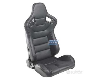 SEDILE SPORTIVO SEMI BAQUET STILE RS PELLE NERA