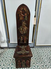 Sedia da Trono in Stile medievale 