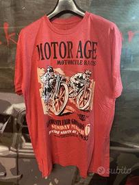 T-shirt Motor Age Motorcycle Races rossa XL