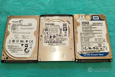 3 Hard Disks SATA 2,5 pollici