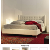 LETTO NUOVO CONTENITORE VERA PELLE la Falegnami