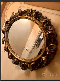 PREGIATOspecchioPARETEstileROCOCOdoratoORNATOann50