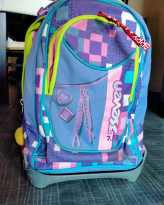 Trolley/zaino scuola SEVEN 7.1 bambina