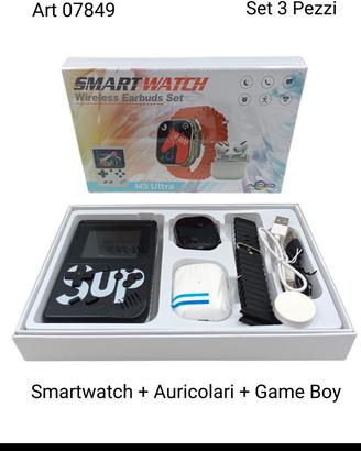 Smartwatch+auricolari+Gameboy