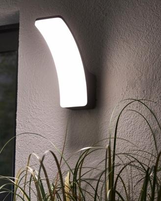 2 Applique faretti LED moderno da esterno grigio 