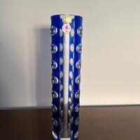 Vaso di Cristallo in Boemia blu certificato