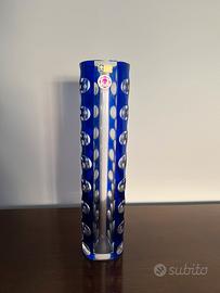 Vaso di Cristallo in Boemia blu certificato