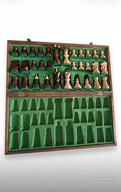 Scacchiera vintage legno come staunton dal negro