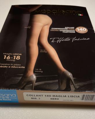 Collant "Modasana" 140DEN-M.3-Nero. Maglia liscia