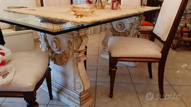 Tavolo in vetro 4 sedie