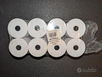 Confezione  8 rotoli carta termica per scontrini