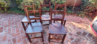 5 sedie in legno 