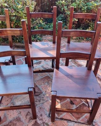 5 sedie in legno 