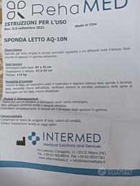 sponda per letto