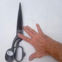 FORBICI ANTICHE DA SARTO IN FERRO BATTUTO 