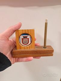 Portapenne da scrivania in legno vintage