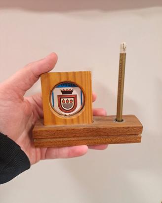 Portapenne da scrivania in legno vintage