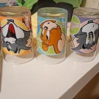 set 6 bicchieri Tom e Jerry 