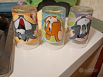 set 6 bicchieri Tom e Jerry 