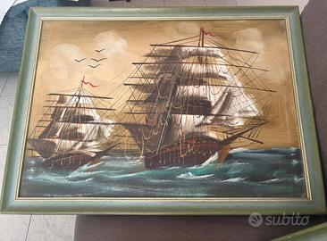 Quadro Anni 70 Veliero Galeone